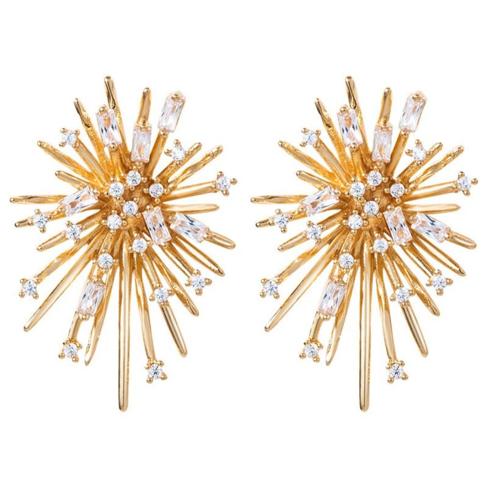 NEW~ Anthropologie Crystal Starburst Earrings - Picture 4 of 7